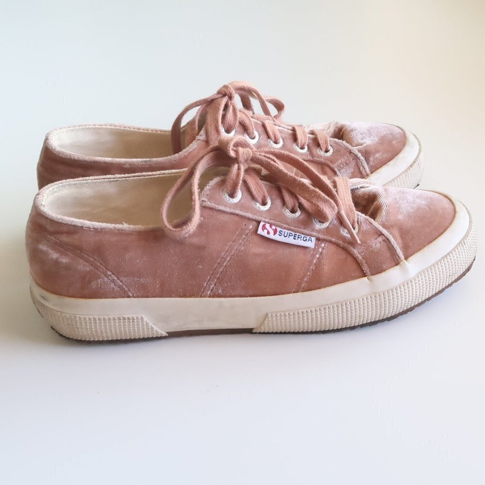 Superga Old Rose Pink Velvet Sneakers / Keds / Shoes Size 6